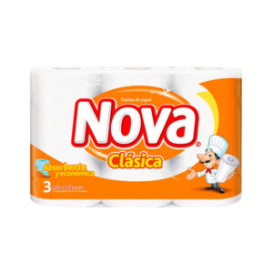 Toalla Papel Clásica Nova (3 unid)
